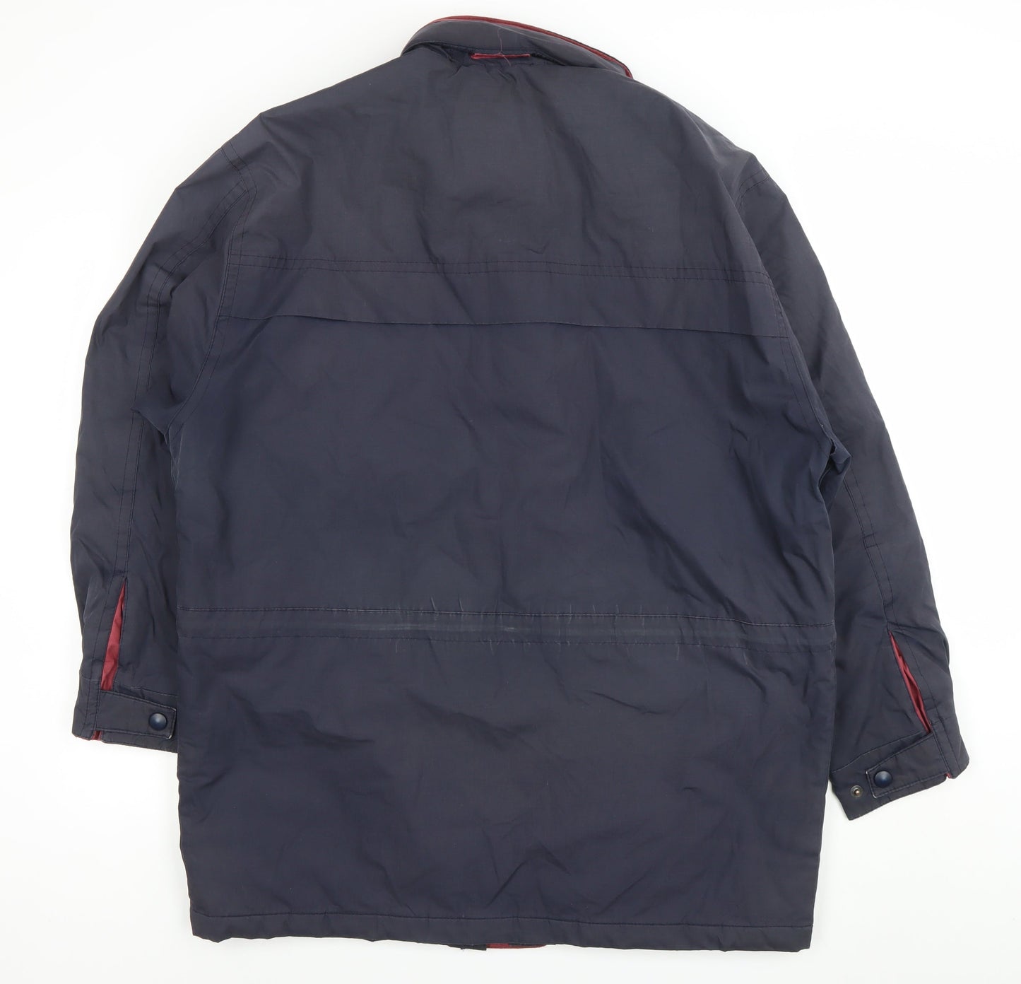 Marks and Spencer Men's Blue Mid-Length Parka Coat Size M