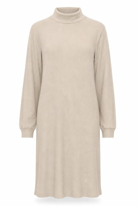 ASOS DESIGN Women Beige Size 10 Roll Neck Ribbed Bodycon Midi Dress