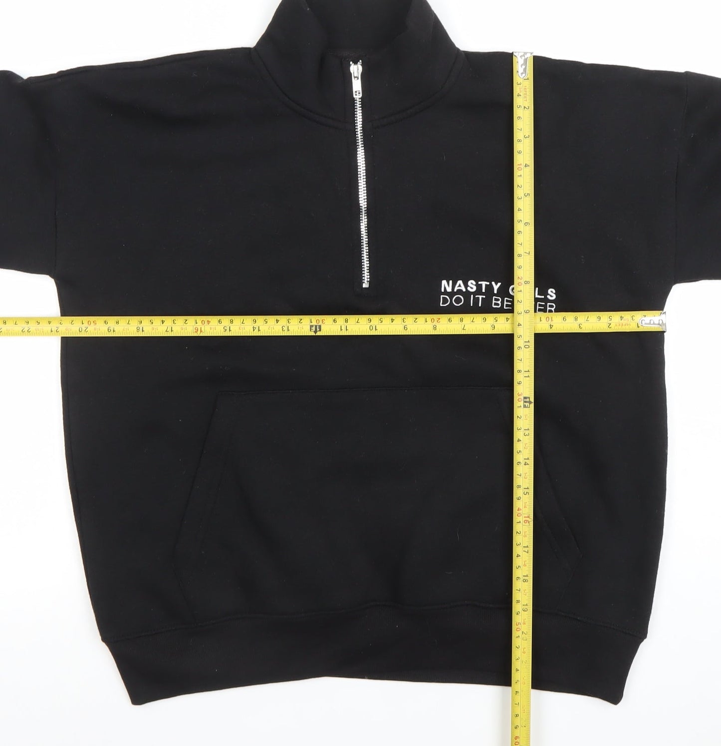 Nasty Gal Women's Black 1/2 Zip Pullover Sweatshirt Size M