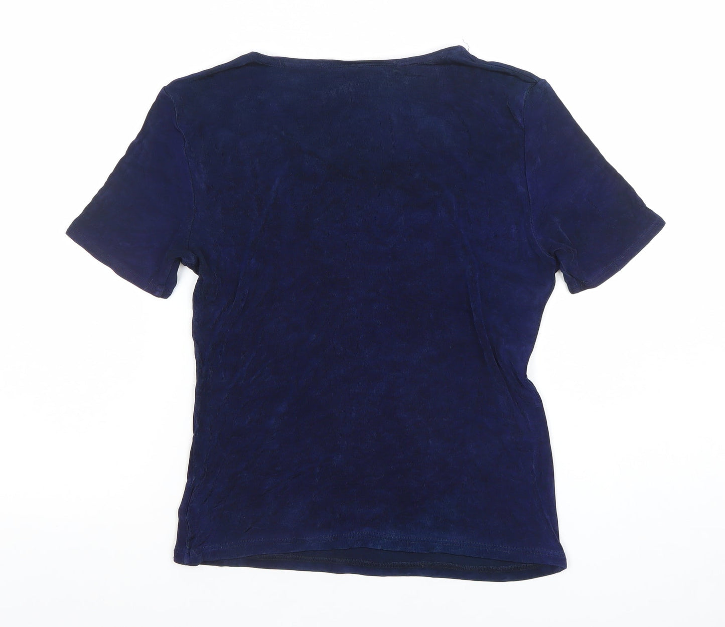 Dorothy Perkins Women’s Blue Short Sleeve Scoop Neck Jersey Top Size 12
