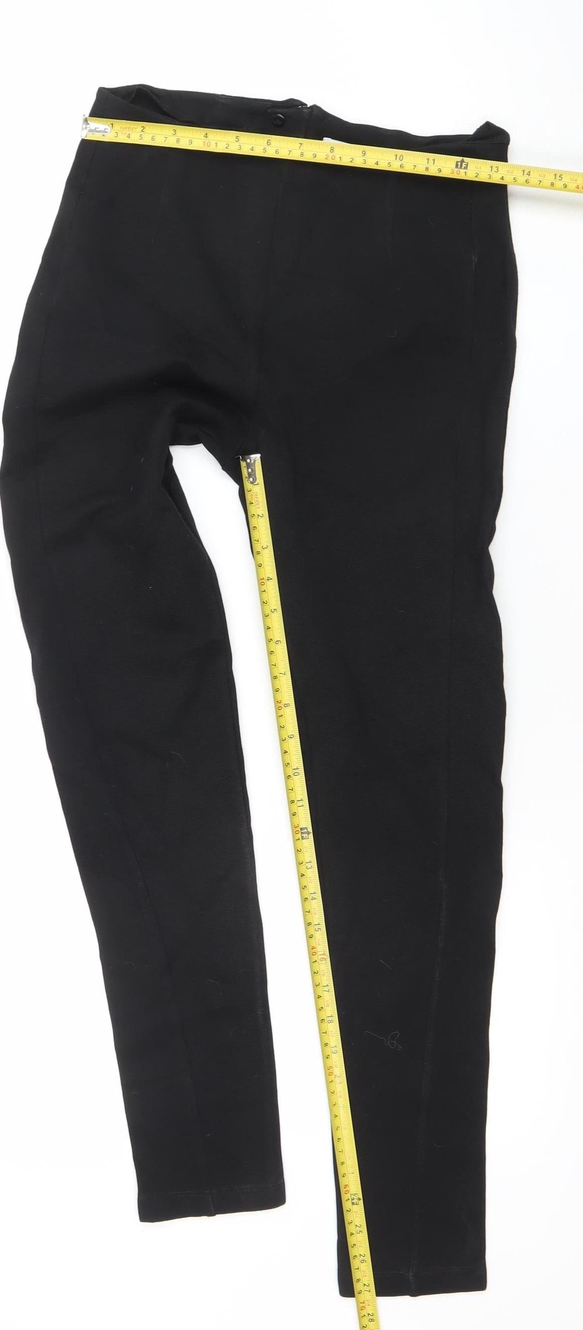 Savida Women Black Slim Fit Stretch Trousers Size 10