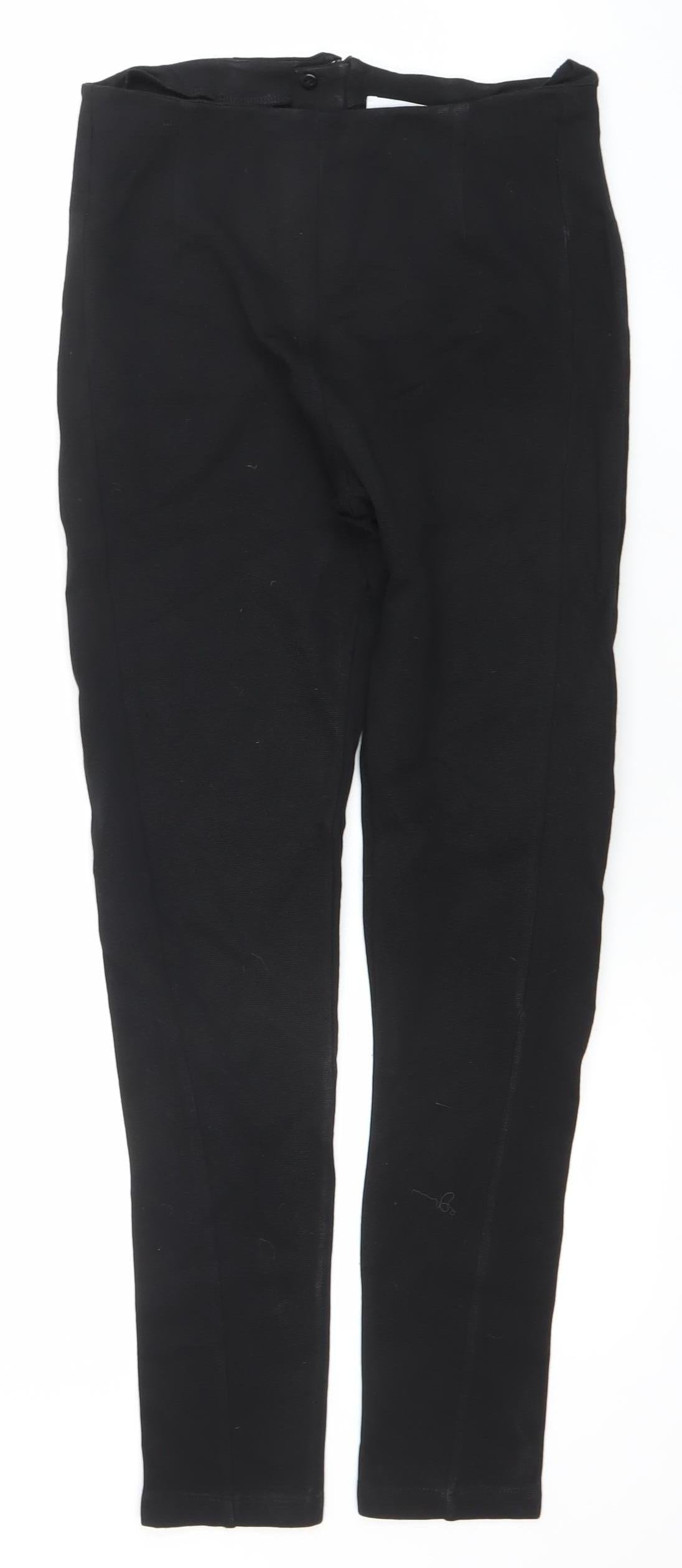 Savida Women Black Slim Fit Stretch Trousers Size 10