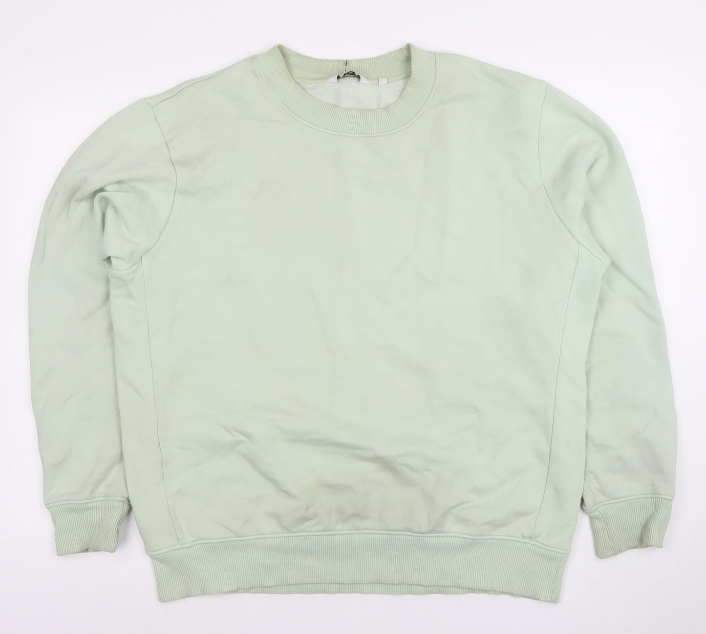 Next Men’s Green Crew Neck Sweatshirt Size L Pullover Cotton Blend