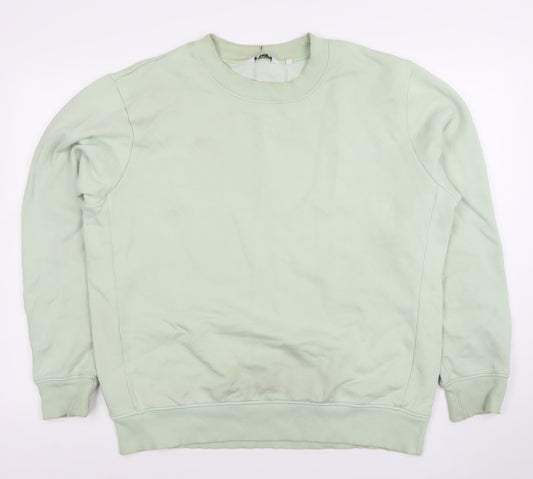 Next Men’s Green Crew Neck Sweatshirt Size L Pullover Cotton Blend