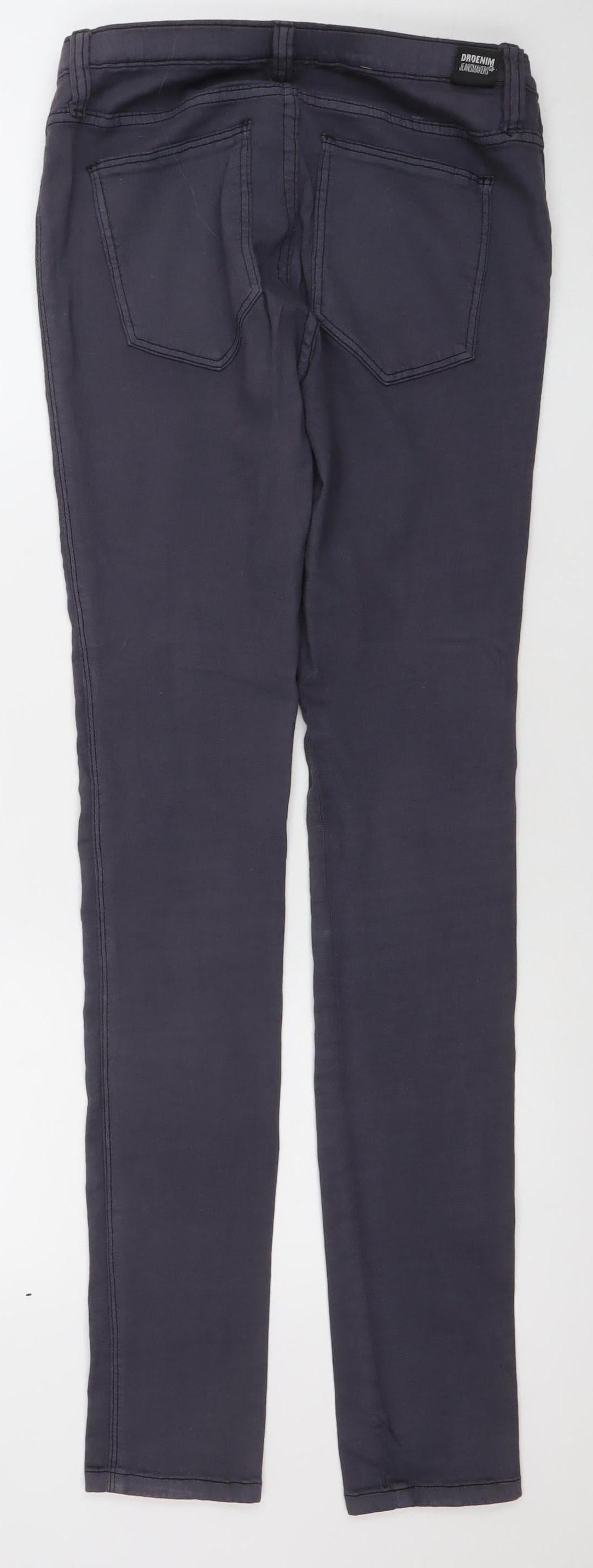 DrDenim Womens Black Skinny Slim Fit Stretch Jeans Size L