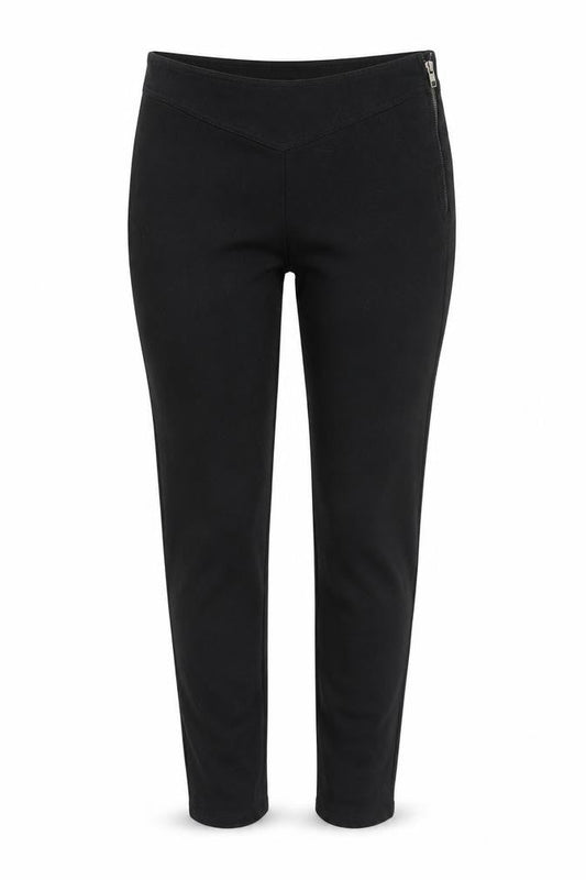 FC Jeans Women’s Black Skinny Jeans Size 12 Stretch Zip Hem
