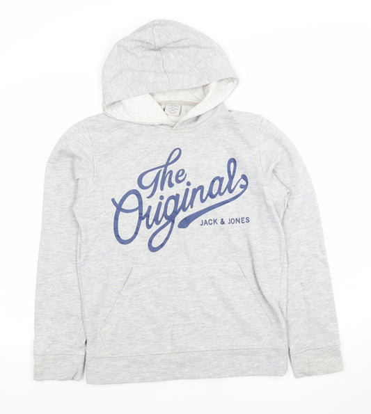 Jack & Jones Mens Grey XS Pullover Hoodie The Originals Logo