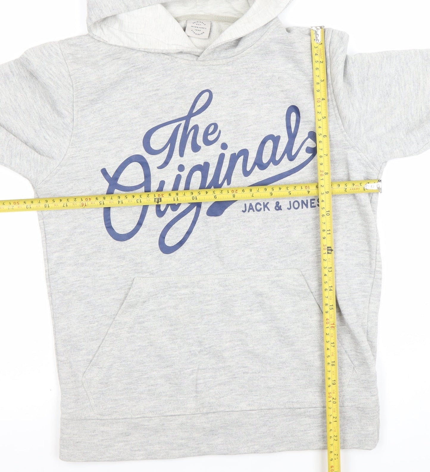 Jack & Jones Mens Grey XS Pullover Hoodie The Originals Logo