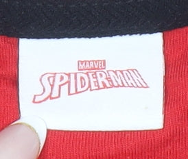 Marvel Spiderman Boys Red Pullover Sweatshirt 4-5 Years Graphic Print Fleece