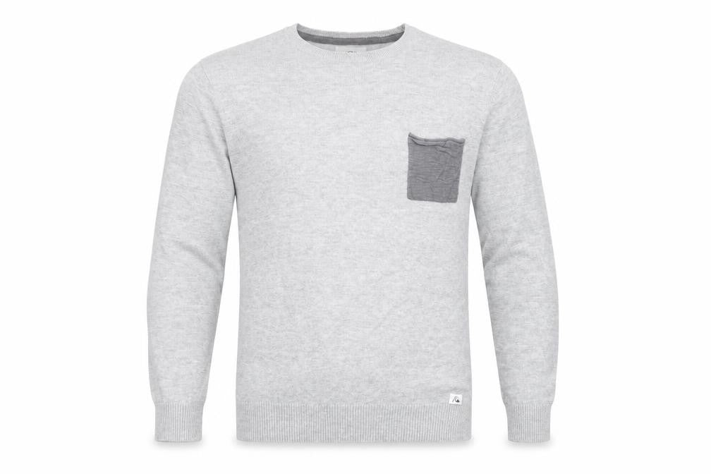 Quiksilver Mens Grey XS Crew Neck Cotton Pullover Jumper