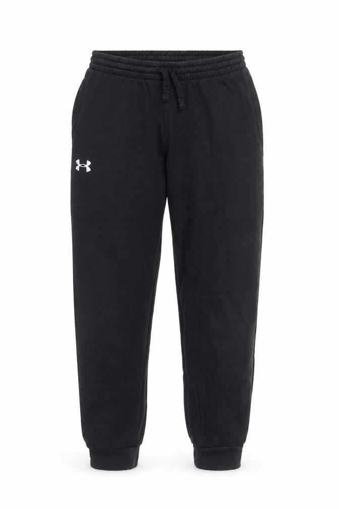 Under Armour Boys Black Jogger Trousers 12-13 Years Fleece Activewear