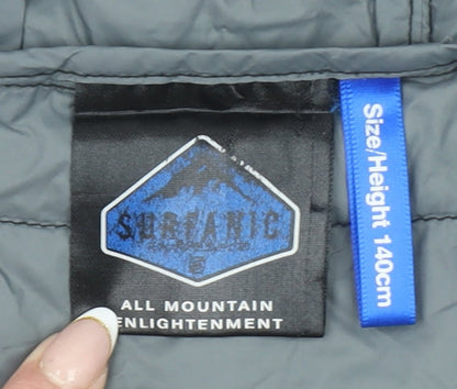 Surfanic Boys Black Hooded Puffer Jacket 10 Years Down Filled Nylon