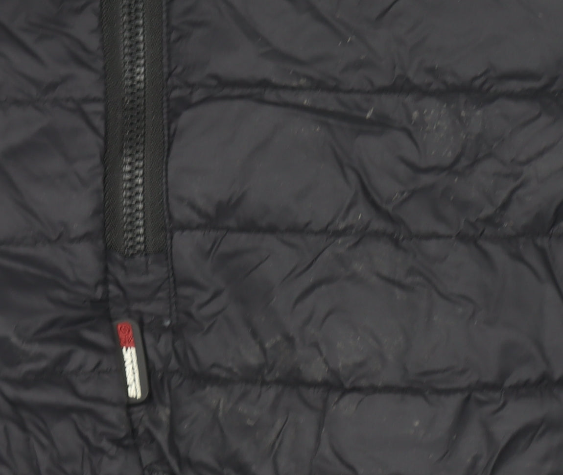 Surfanic Boys Black Hooded Puffer Jacket 10 Years Down Filled Nylon