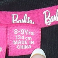 Barbie Girls Black Graphic T-Shirt 8-9 Years Classic Retro Style