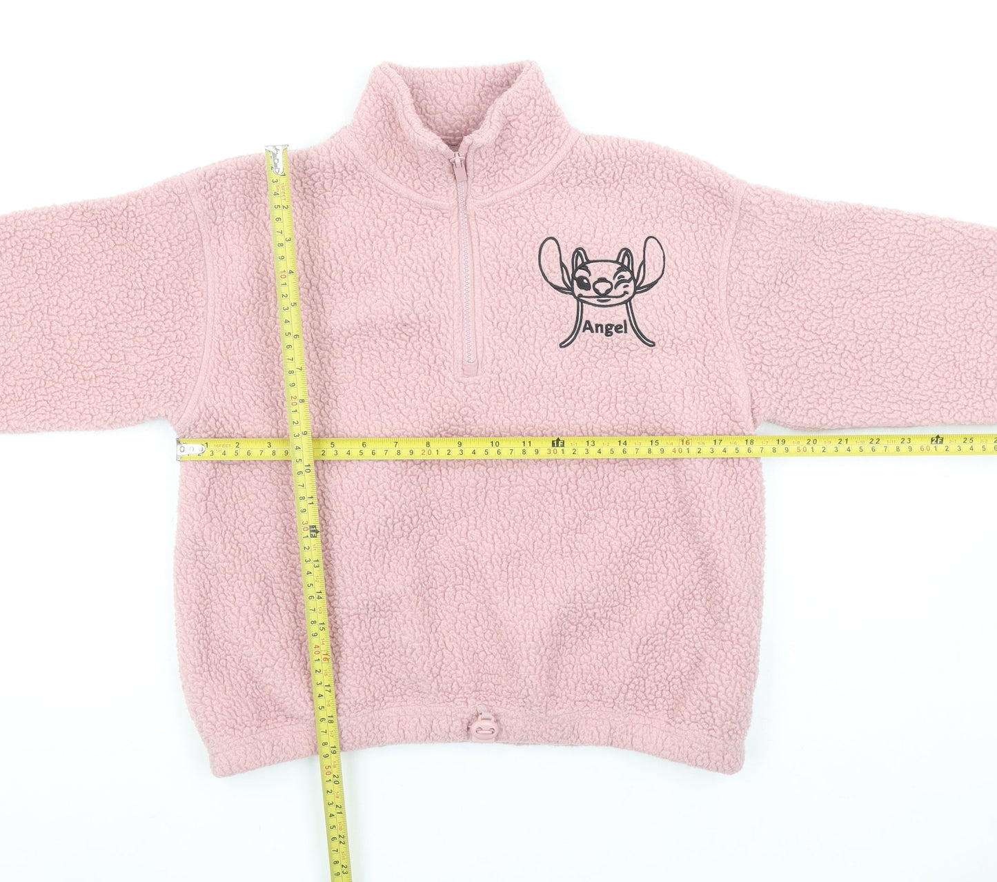 Disney Girls Pink Stitch Fleece Pullover Sweatshirt 11-12 Years