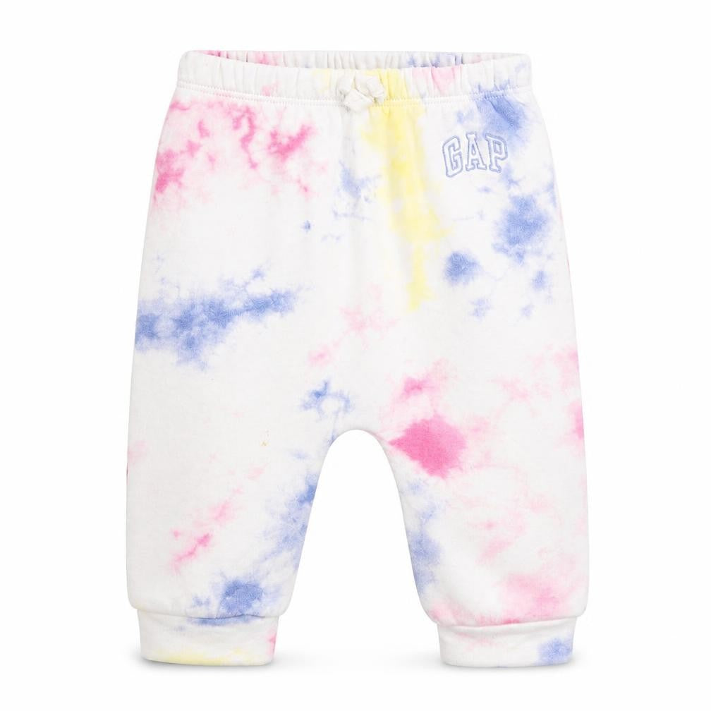 Gap Baby Unisex Multicoloured Tie Dye Jogger Trousers 3-6 Months Cotton Blend