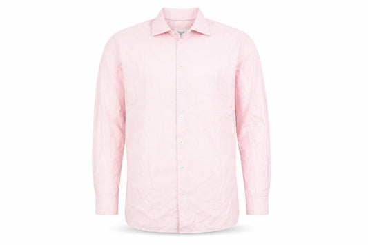 Eton Men's Pink Slim Fit Check Long Sleeve Button-Up Cotton Shirt Size 16