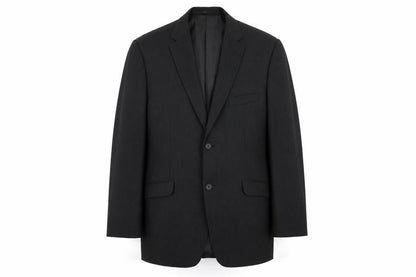 Bartoni Men's Black Pinstripe 42R Classic 2-Button Suit Jacket