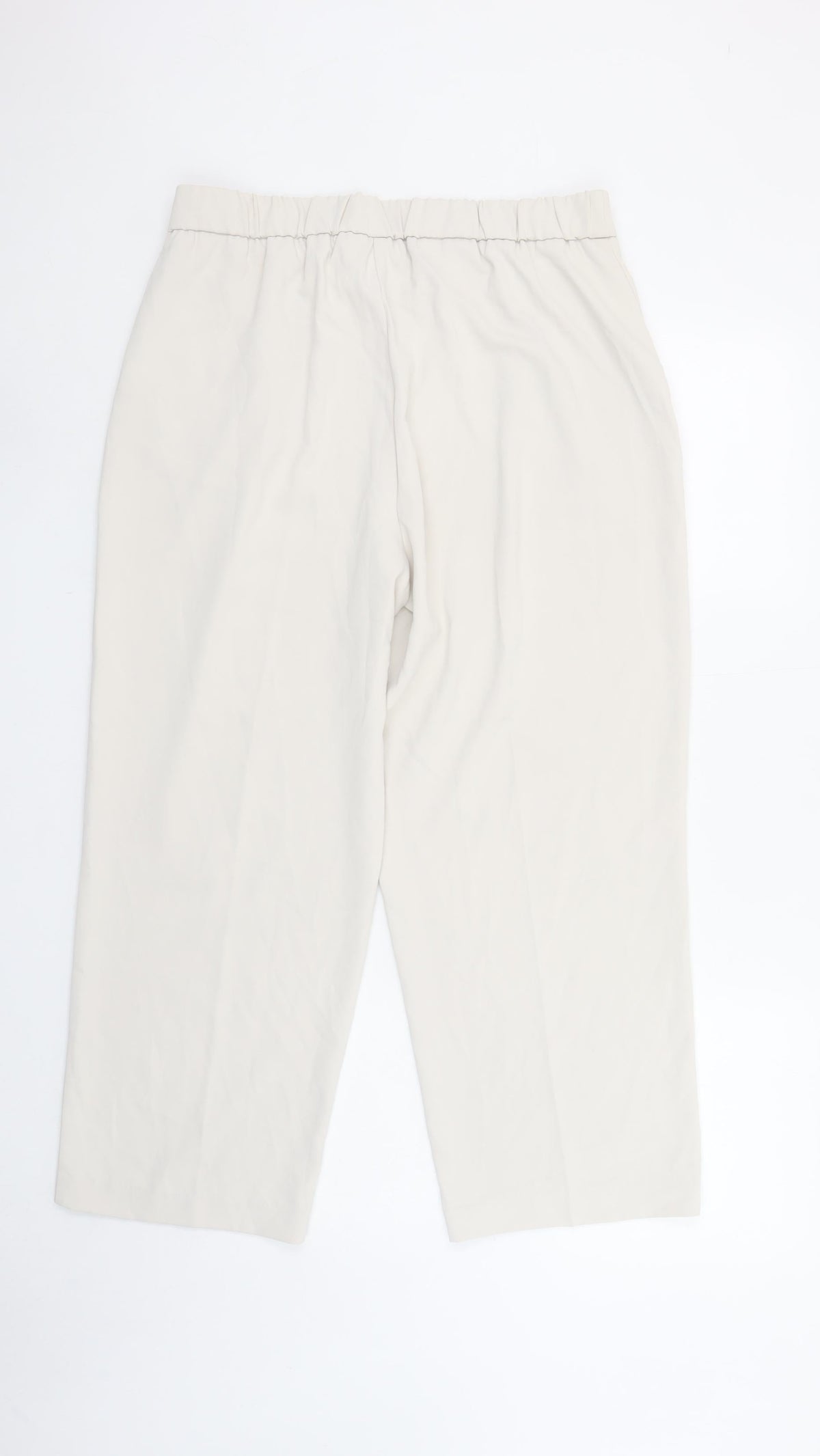 Rachel Zoe Womens Beige Cropped Trousers Size 14