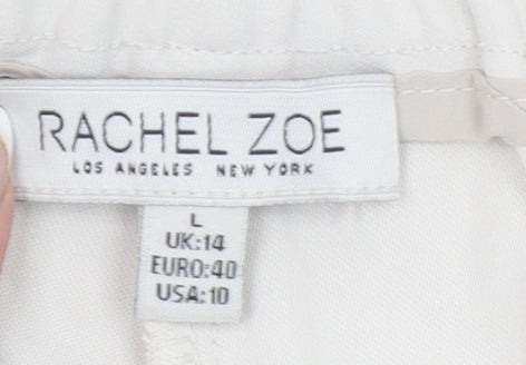 Rachel Zoe Womens Beige Cropped Trousers Size 14
