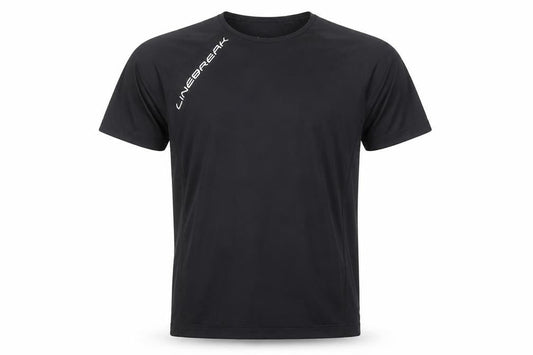 Linebreak Mens Black L Compression T-Shirt Athletic Fit