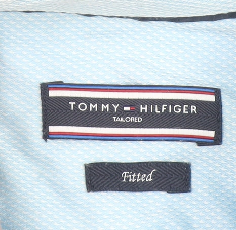 Tommy Hilfiger Men Blue Slim Fit Long Sleeve Cotton Shirt L