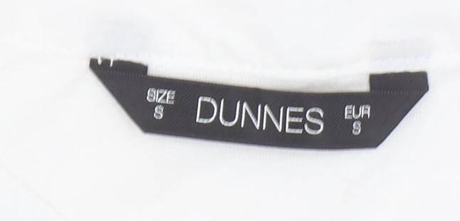 Dunnes Women’s White Cotton Tassel Tunic Blouse Size S