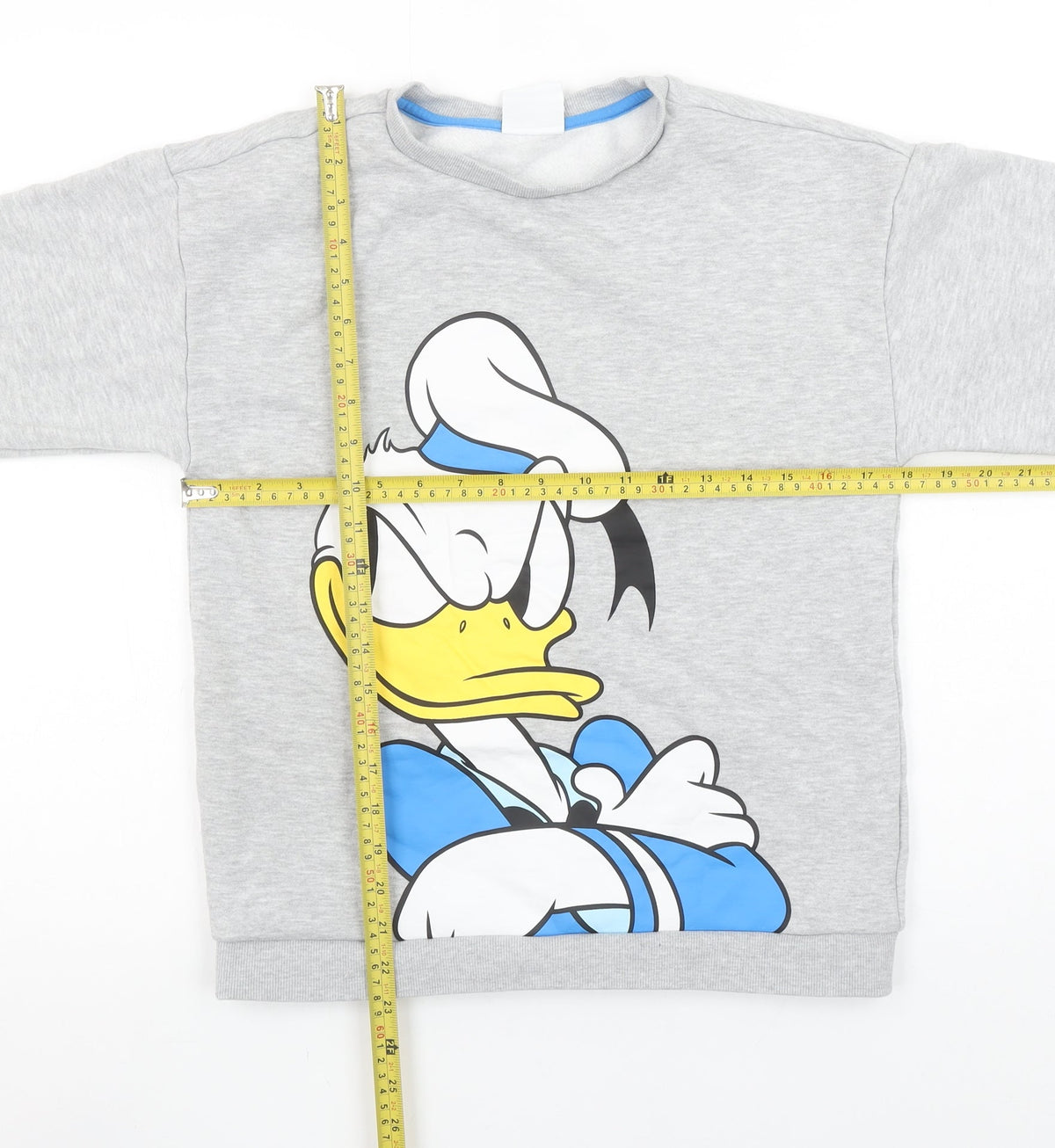 Disney Girls Grey Donald Duck Pullover Sweatshirt 12-13 Years