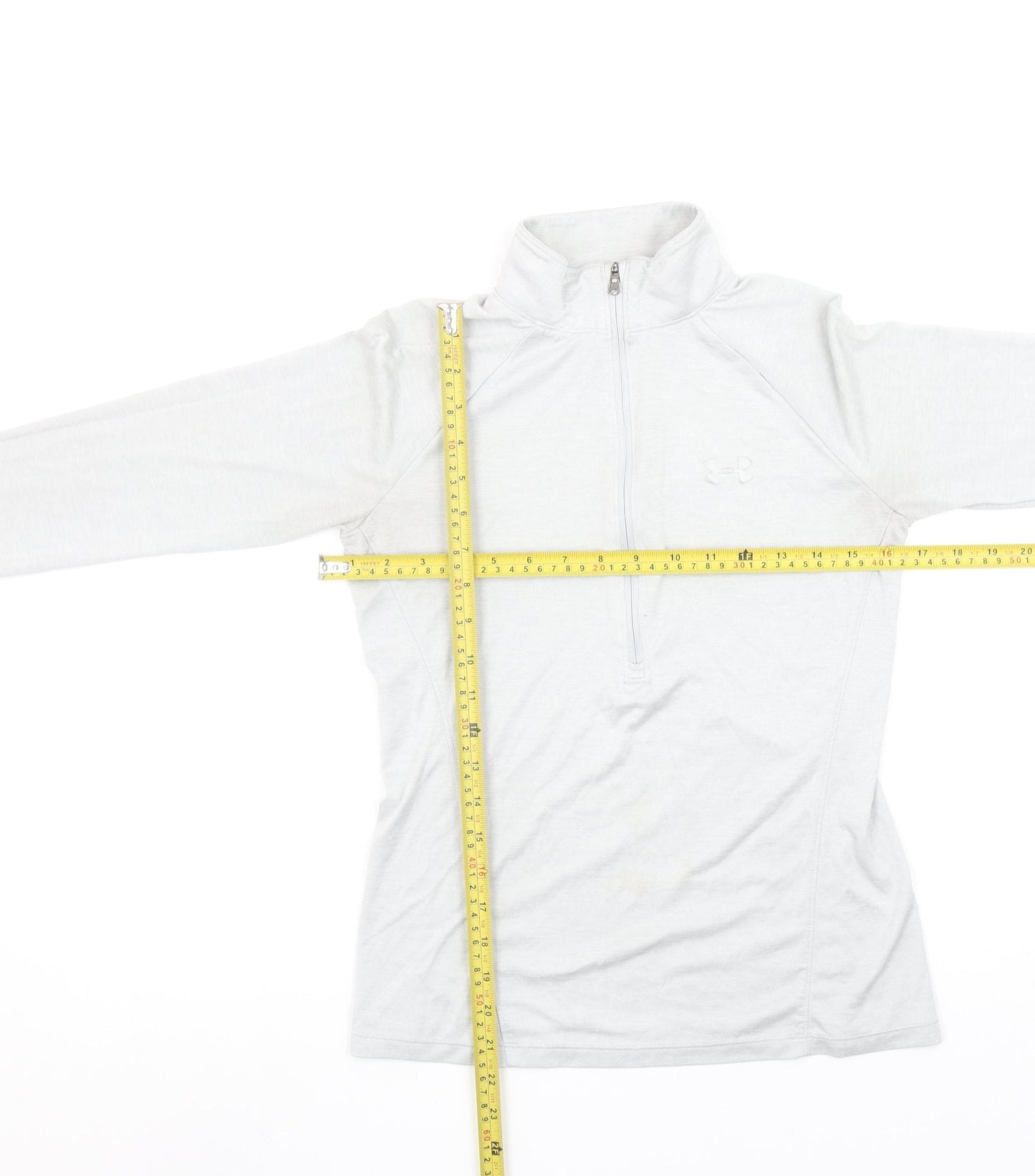 Under Armour Women White XS 1/2 Zip Pullover Sweatshirt