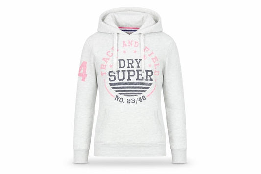 Superdry Women Grey Hoodie Small Track & Field Pullover