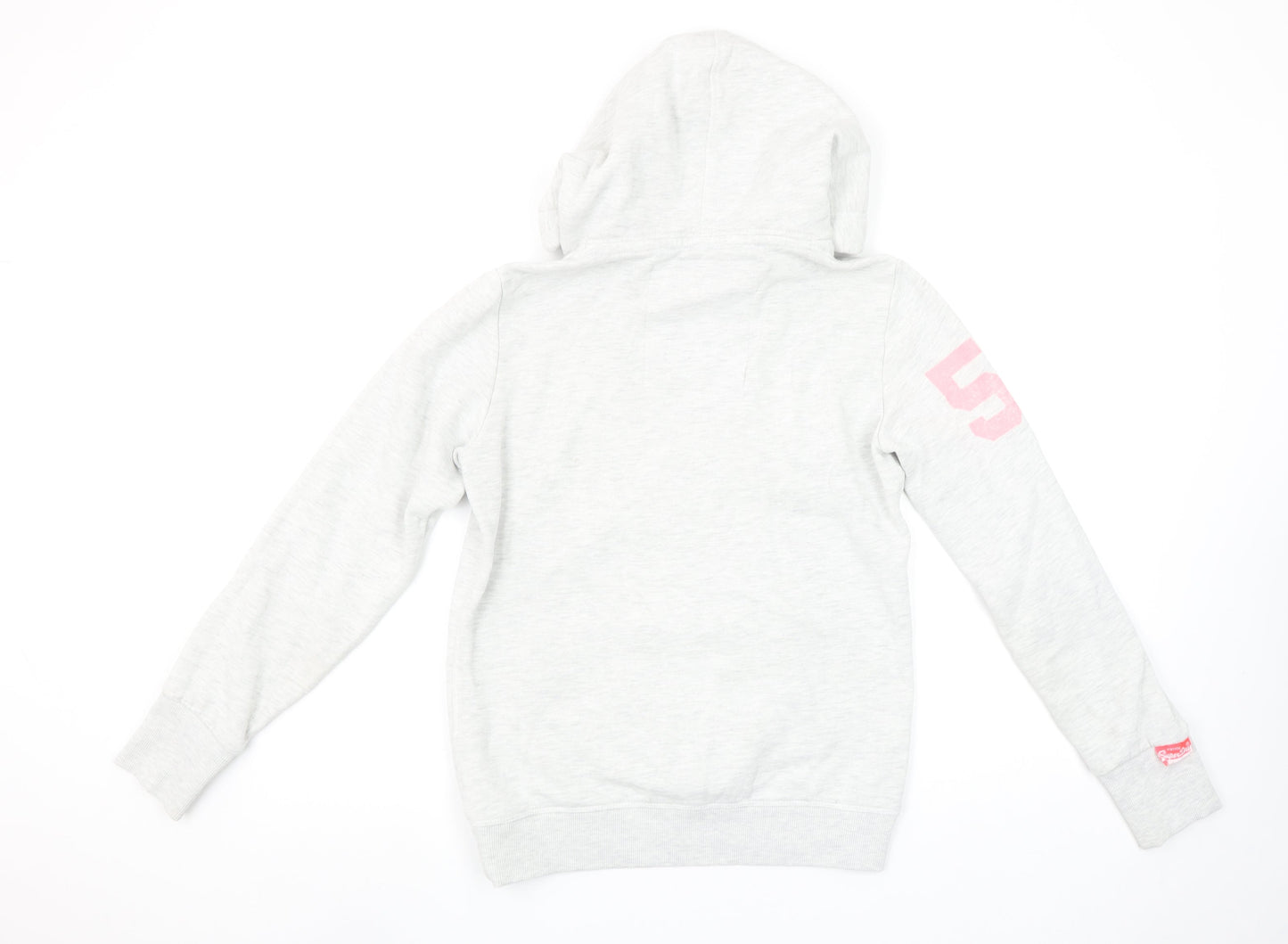 Superdry Women Grey Hoodie Small Track & Field Pullover
