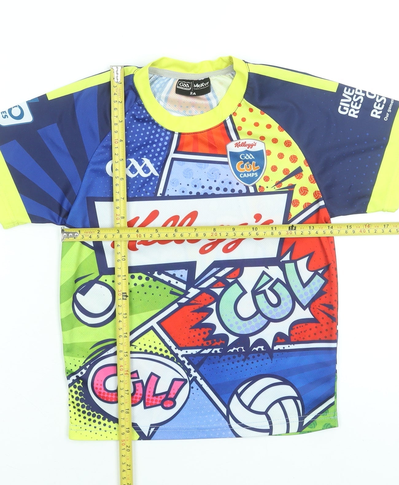 McKeever Boys Multicoloured Football Graphic Jersey T-Shirt Size 2 Years