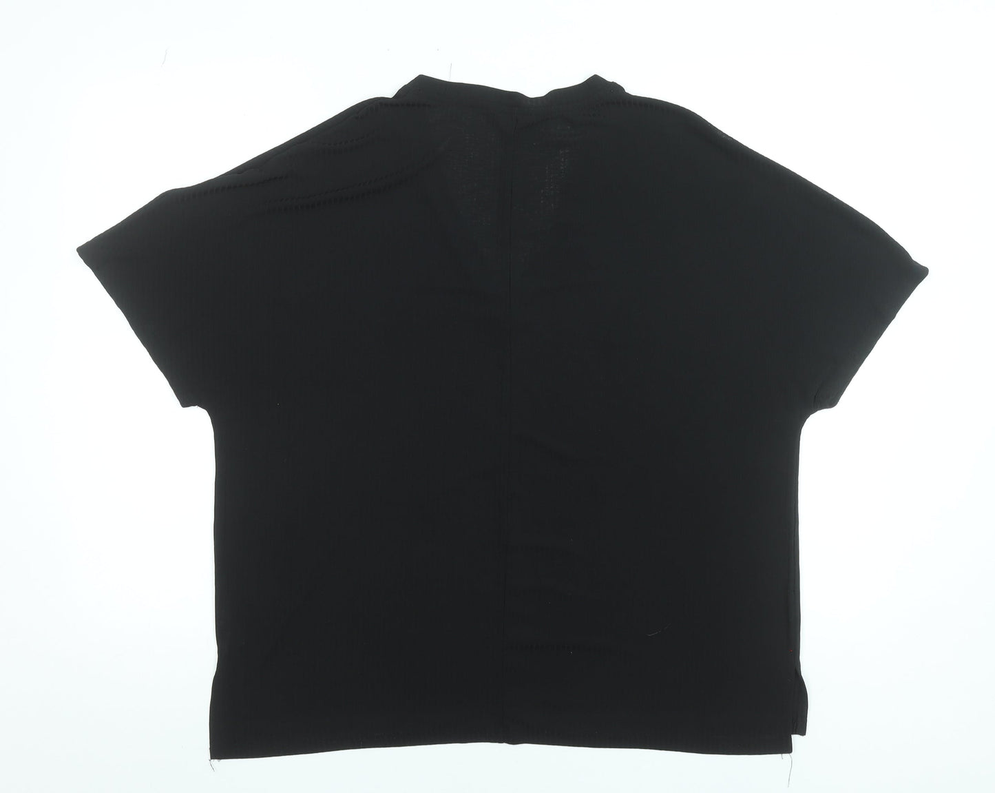 Dunnes Stores Women’s Black V-Neck Short Sleeve Basic T-Shirt Size L