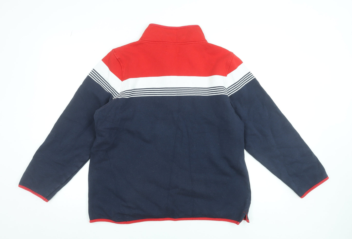 West Quay Women’s Red Navy 1/4 Zip Fleece Sweatshirt Size 14
