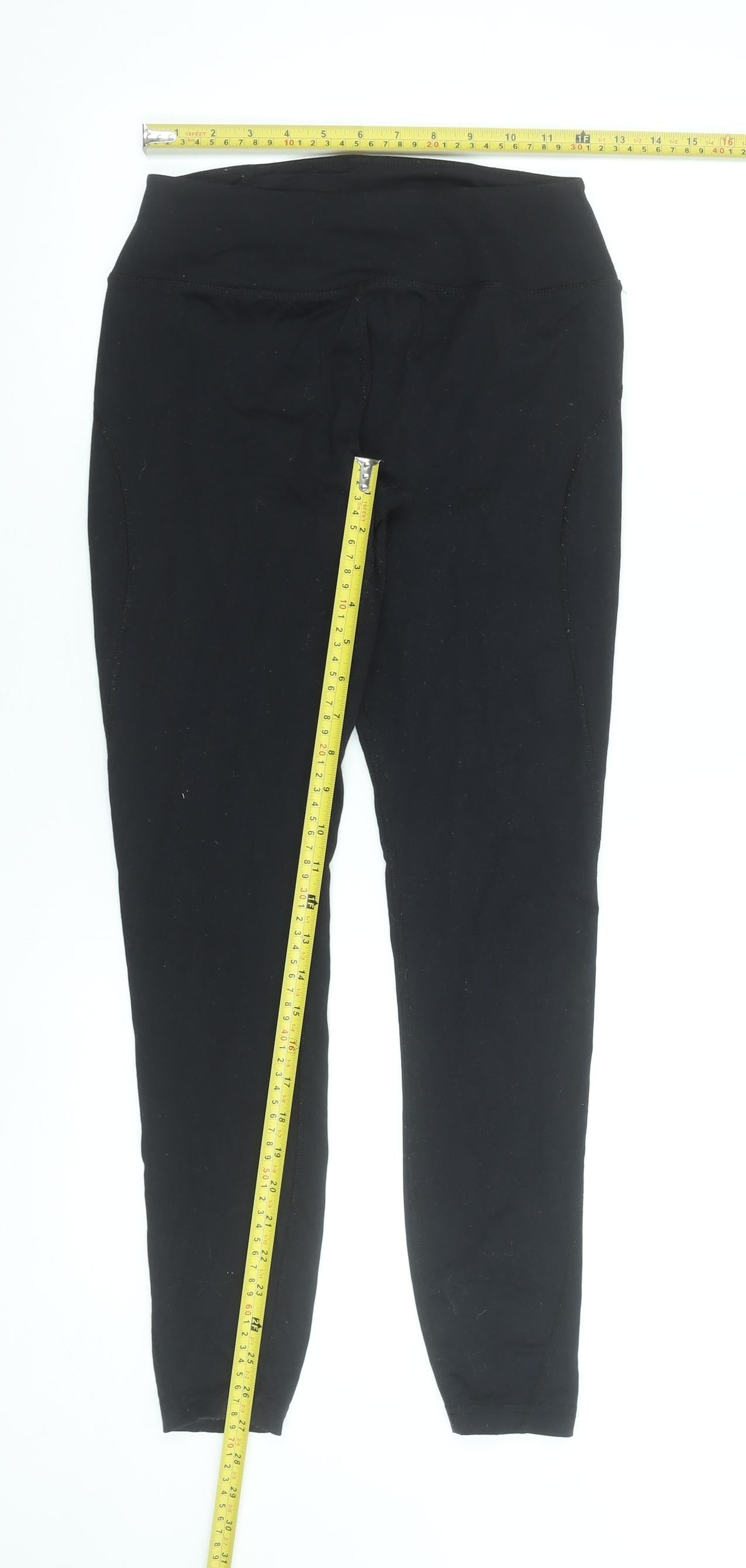 MP Women's Black Medium Leggings Nylon Elastane Stretch Activewear