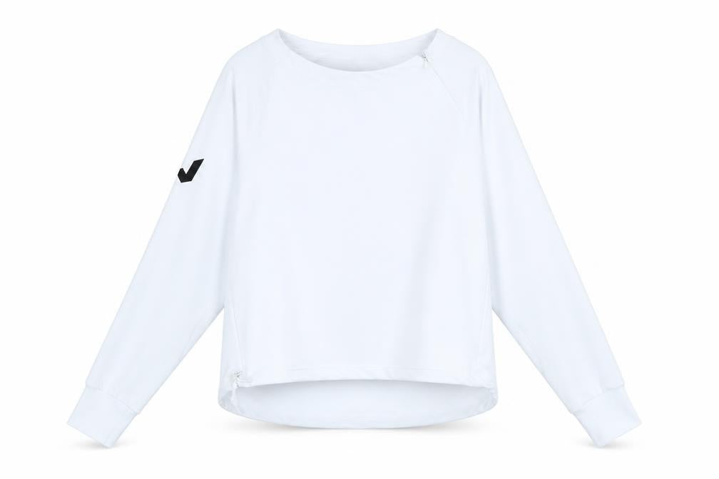 Lone Wolf Women’s White Long Sleeve Lightweight Activewear Top Size S