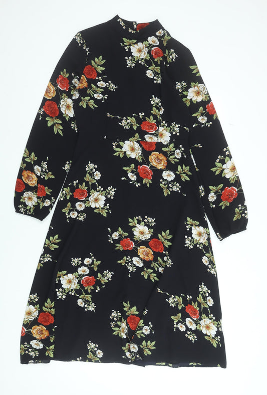 Stella Morgan Women's Multicoloured Floral Midi A-Line Dress Size 8