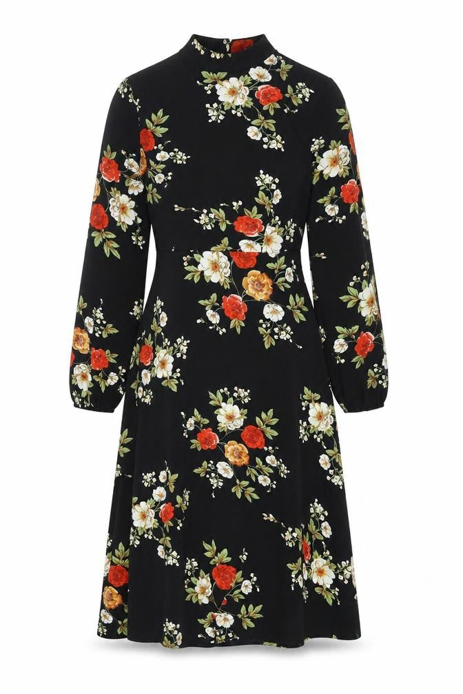 Stella Morgan Women's Multicoloured Floral Midi A-Line Dress Size 8