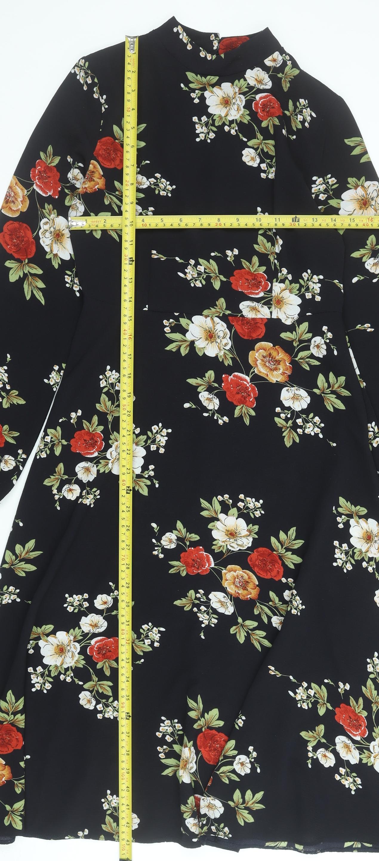 Stella Morgan Women's Multicoloured Floral Midi A-Line Dress Size 8