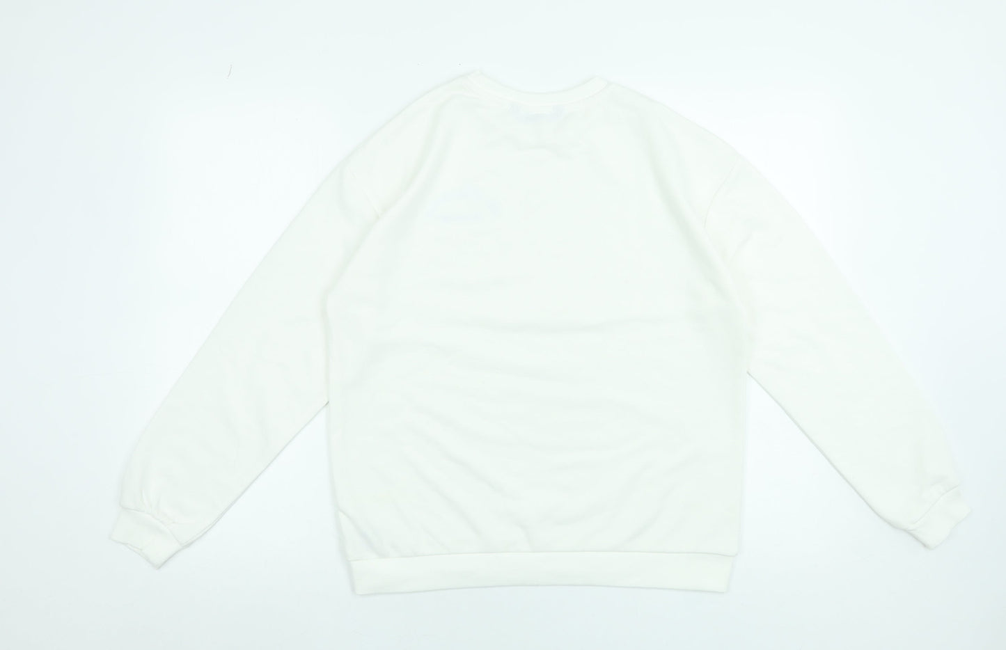 Dunnes Stores Women White Embroidered Pullover Sweatshirt Small
