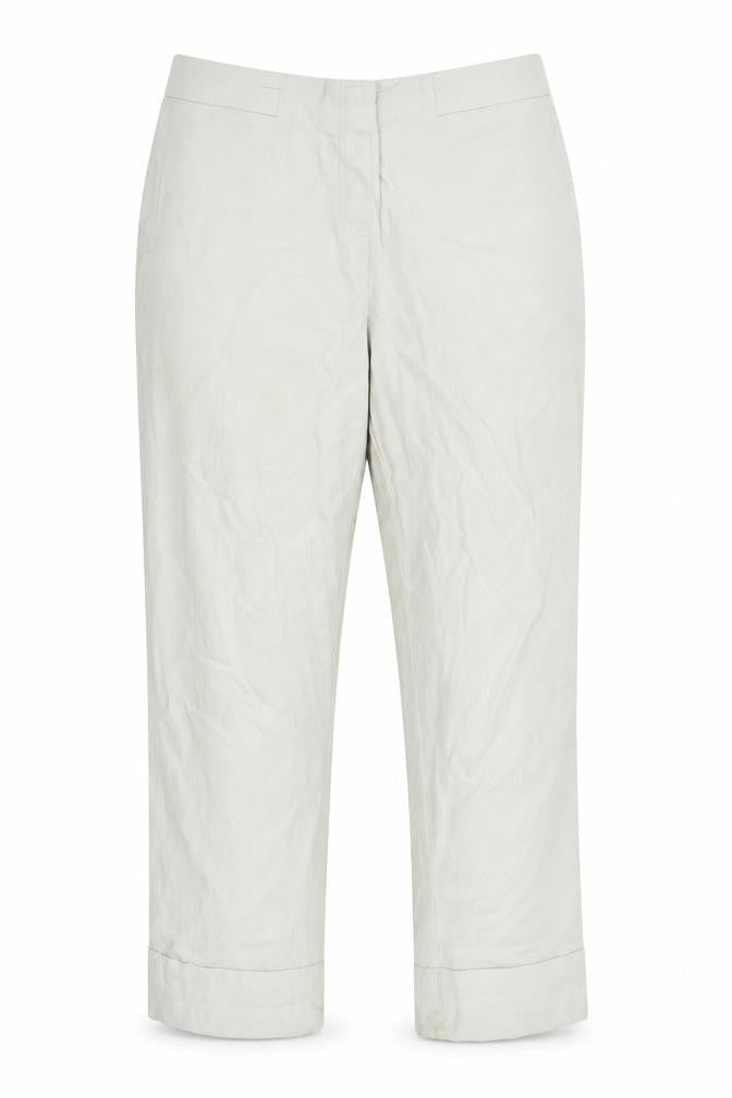 Gallery Women's Grey Cropped Viscose Stretch Trousers Size M
