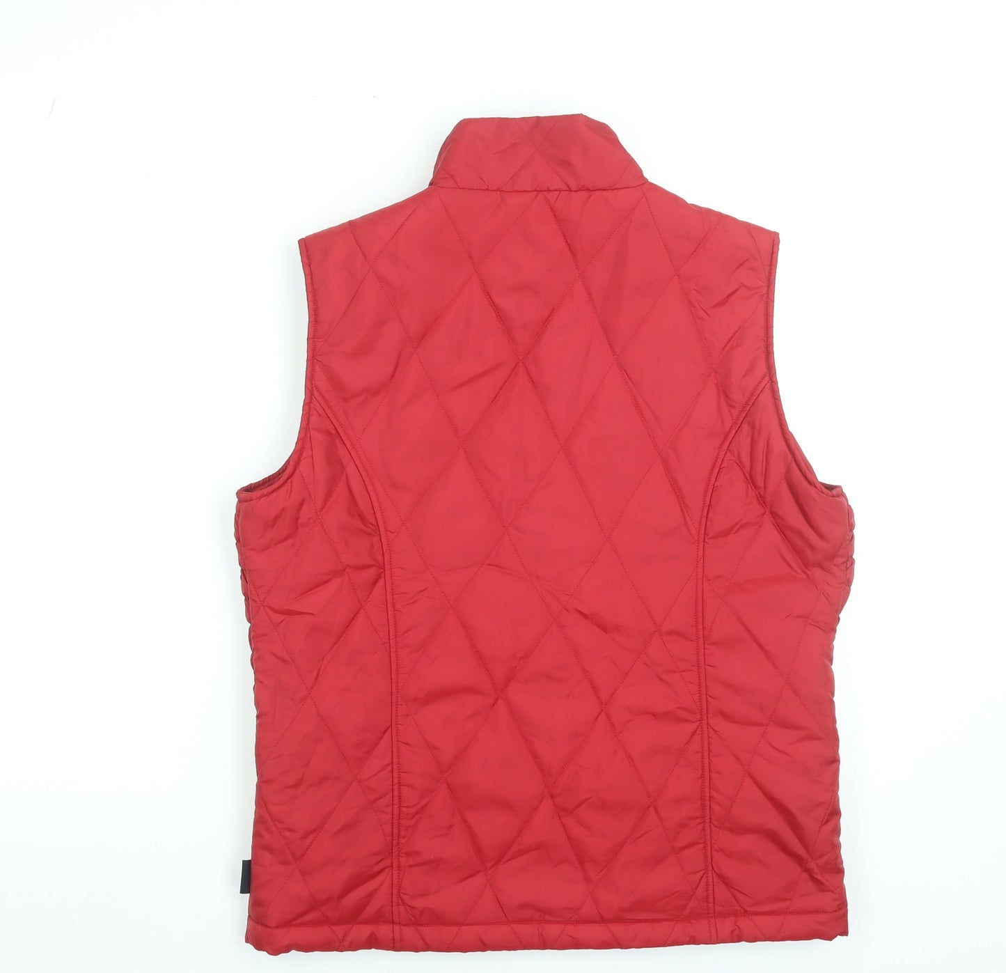 Trafficsport Women's Red Quilted Waistcoat Size 12 Full Zip Lined