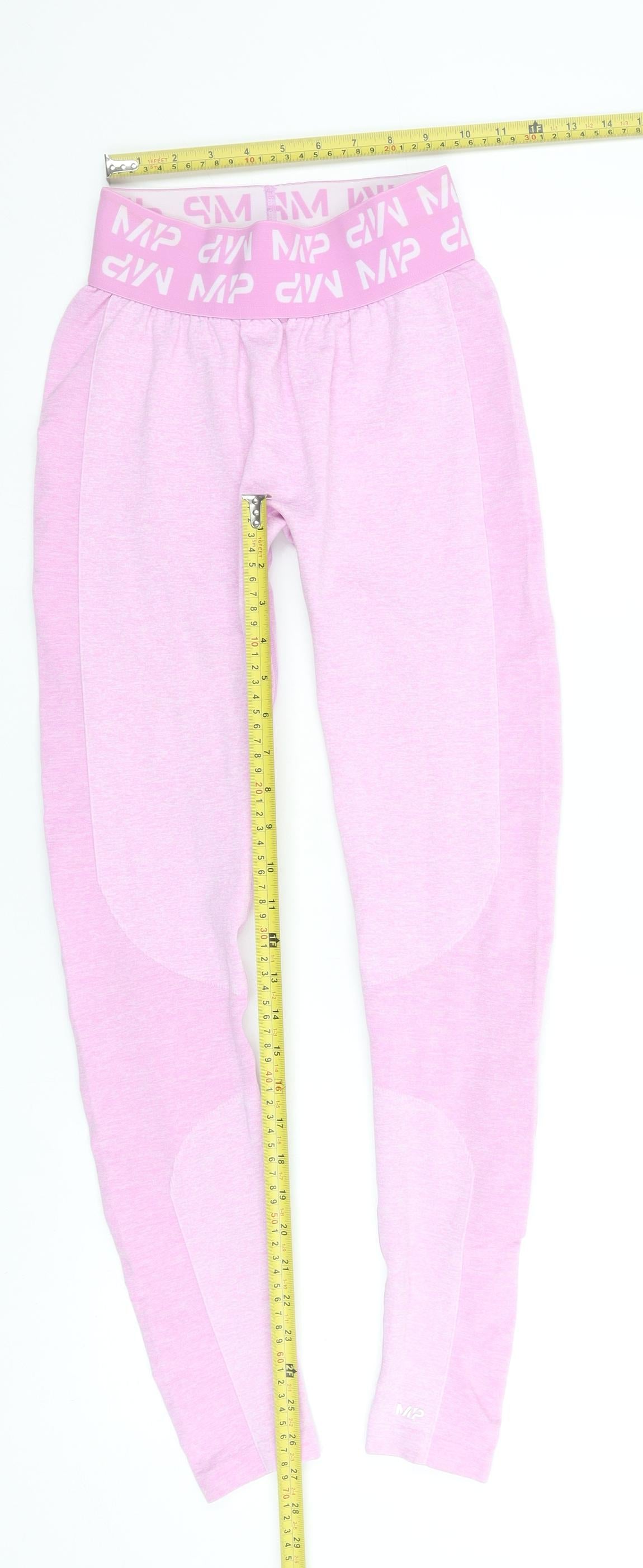 MP Women Pink Seamless Leggings Size S High Waist Gymwear