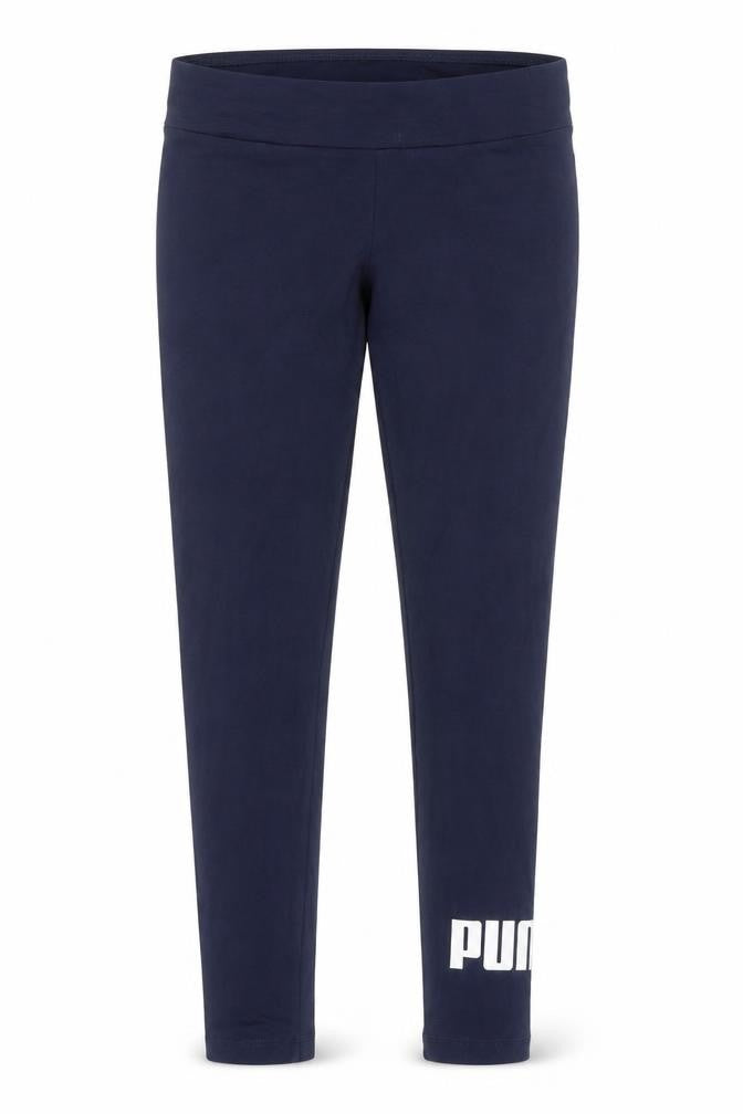 Puma Women Blue Cotton Stretch Sports Leggings Size S