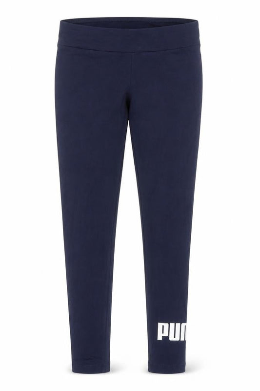 Puma Women Blue Cotton Stretch Sports Leggings Size S