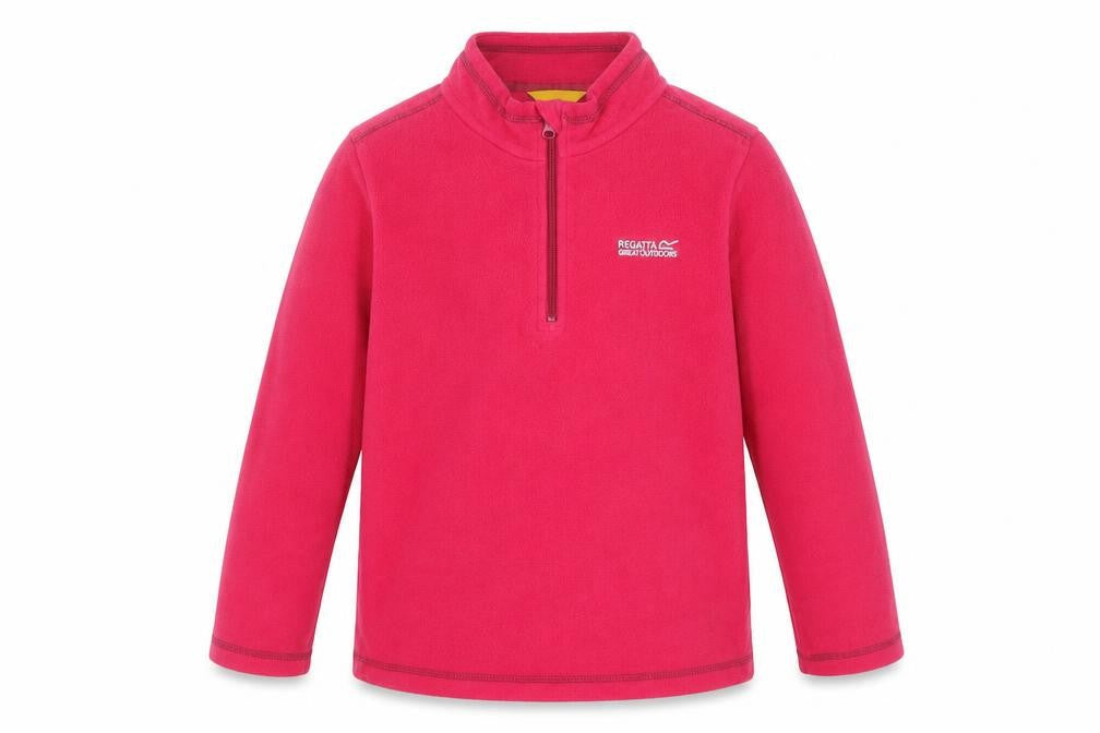 Regatta Girls Red Fleece 1/4 Zip Pullover Sweatshirt 11-12 Years