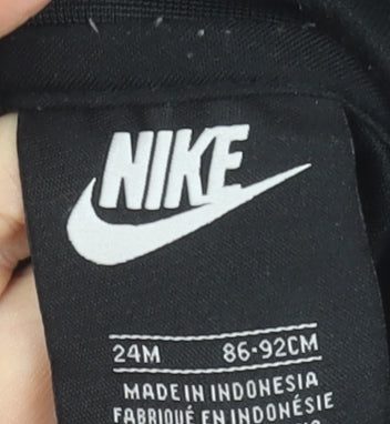 Nike Boys Black Polyester Track Jacket 2 Years Full Zip Sportswear
