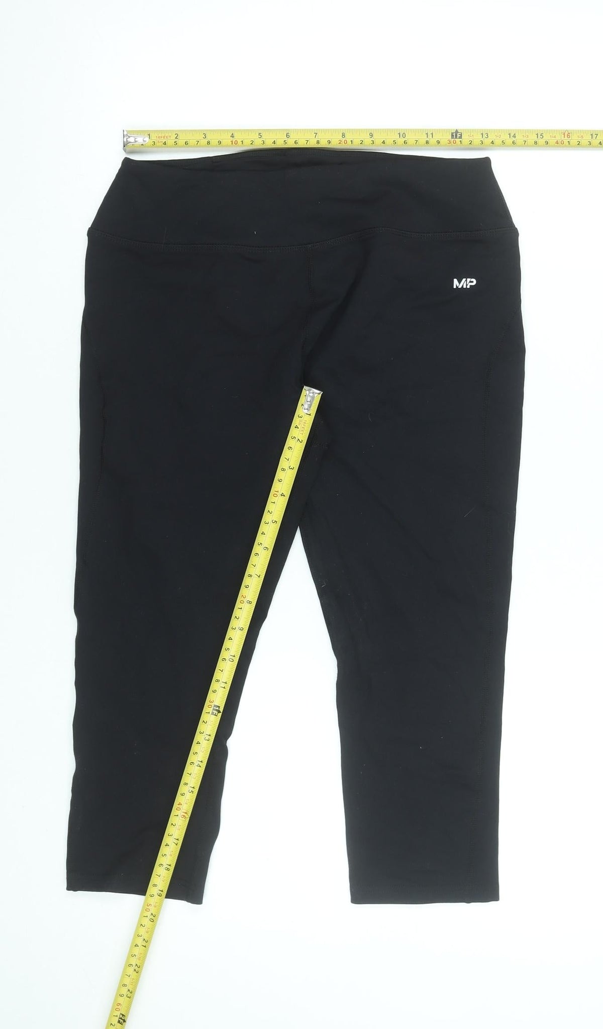 MP Womens Black Capri Leggings Size L Moisture Wicking Activewear