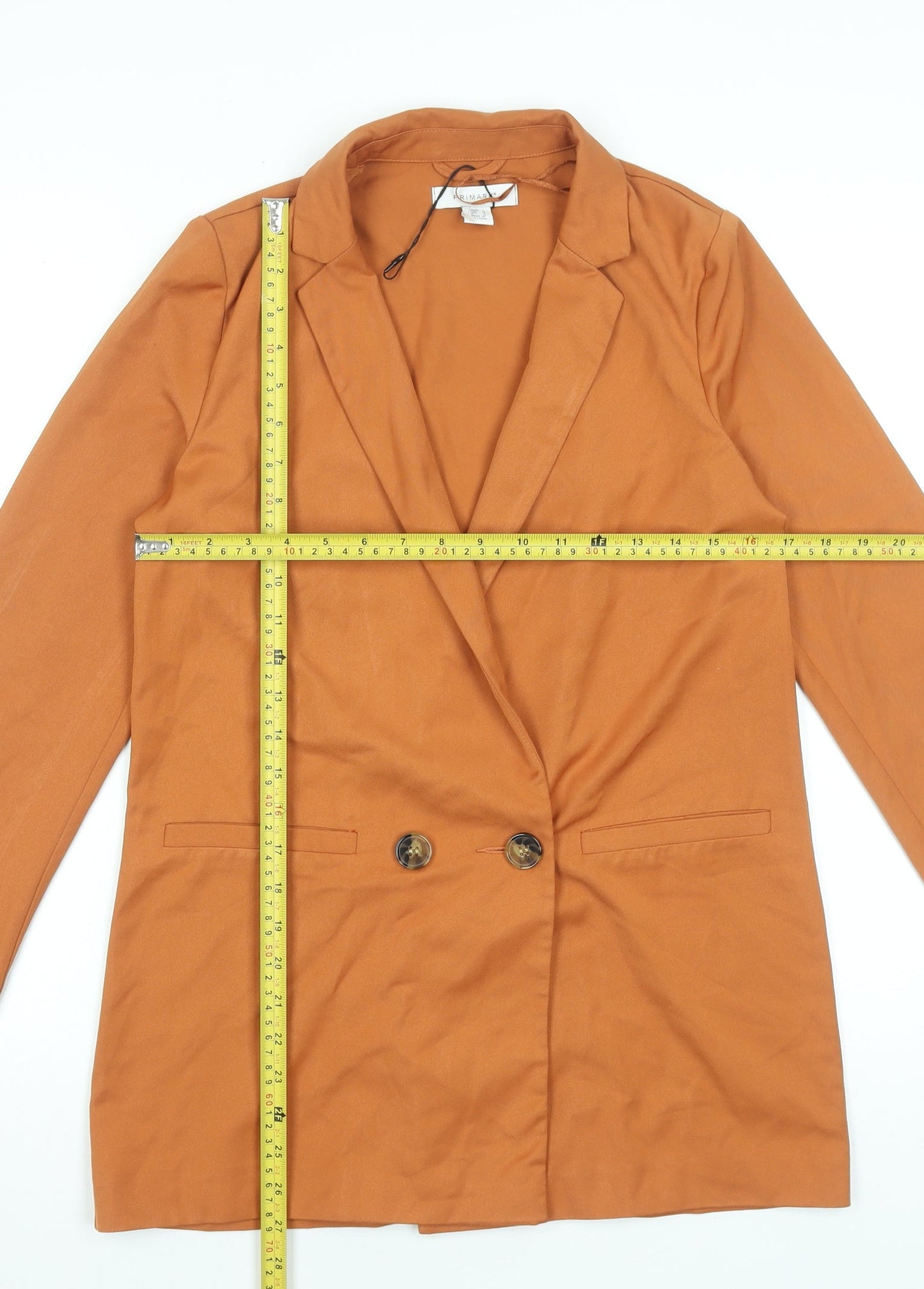 Primark Women’s Brown Blazer Size 6 Regular Fit Polyester Jacket