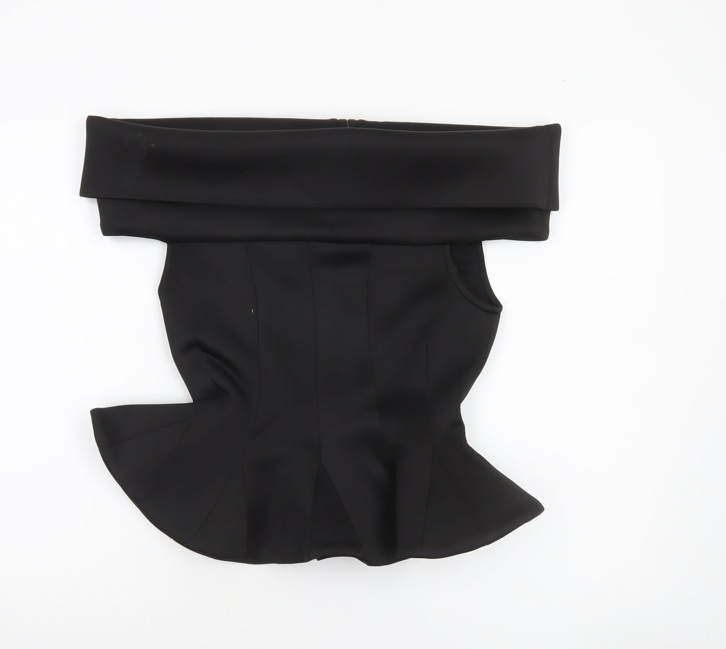 Cari's Closet Women's Black Off Shoulder Peplum Blouse UK 10
